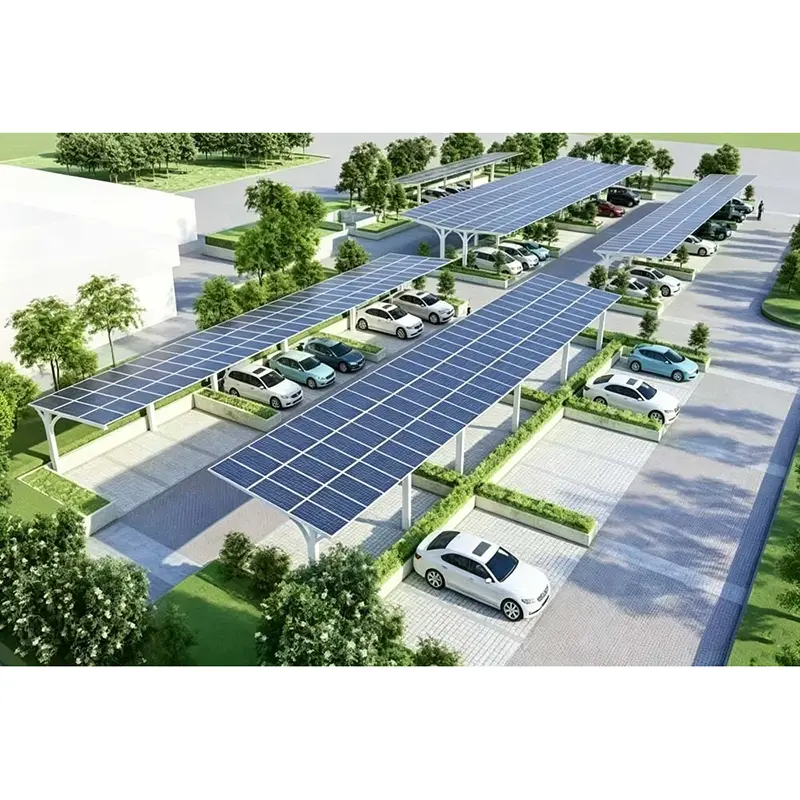 Square Tube Solar Carport စနစ်